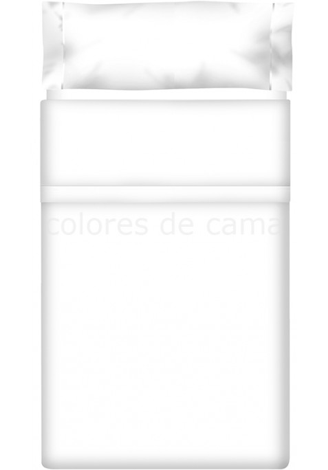 Completo Lenzuolo - Tinta Unita Bianco 100 Cotone