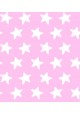Completo Copripiumino Reversibile Cotone - Estrellas Bianche - Sfondo Rosa