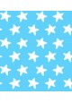 Completo Copripiumino Reversibile Cotone - Estrellas Bianche - Sfondo Azzurro