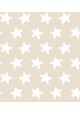 Completo Copripiumino Reversibile Cotone - Estrellas Bianche - Sfondo Sabbia