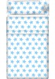 Completo Lenzuolo Cotone - Estrellas Azzurre - Sfondo Bianco