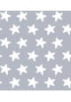 Completo Lenzuolo Cotone - Estrellas Bianche - Sfondo Grigio Luna