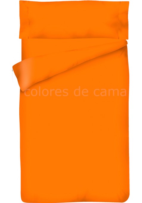 Completo Copripiumino - Tinta Unita Arancio