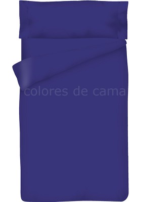 Completo Copripiumino - Tinta Unita Blu Scuro